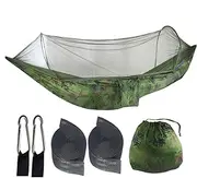 Pop Up Hammock, Outdoor Hammock with Net and Tree Straps, Travel Camping Hammocks for Garden, Balcony, Camping, Hiking