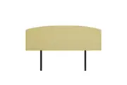 Linen Fabric King Bed Curved Headboard Bedhead - Sulfur Yellow