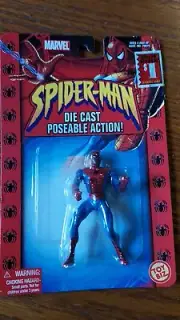 Spiderman Diecast Poseable Action 2002 New Sealed