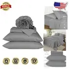 Luxury 800 Thread Count Egyptian Cotton King Size Sheets - Dark Grey 4 Pc Set