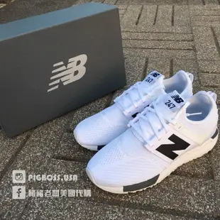 【豬豬老闆】NEW BALANCE 247 白 黑 襪套 慢跑鞋 網布 熊貓 限量 男女 MRL247WG