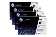 HP 26X Toner Ink Cartridge High Yield Black Laserjet Pro MFP M426 M402 Pack 4 Bulk