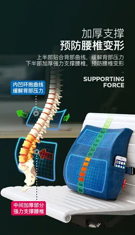 促銷活動~護腰靠墊辦公室腰部靠枕椅子靠背墊腰靠汽車腰墊腰椎孕婦座椅腰枕 全館免運