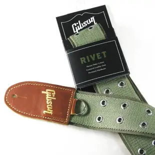 【名人樂器】美國製 GIBSON ASRIV-GRN 吉他 背帶 The Rivet Guitar Strap