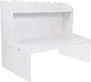 KALLORY Office Storage Rack Multi Desktop Organizer Shelf Dual Storage for Makeup Tools Stationery More for Study Office Use
