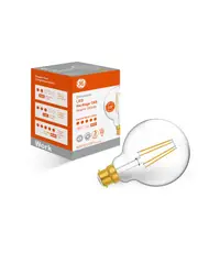 GE 12W Clear Dimmable LED G95 BC Globe in Warm White