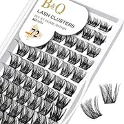 Lash Clusters D Curl 14 mm DIY Eyelash Extensions 72 Clusters Lashes C D Curl LASH Individual Lashes Eyelash Clusters Extensions Individual Lashes Cluster DIY at Home (B05,14 mm)