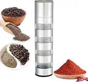 Travel Towel Container, Camping Kit - Salt Mill, 4 in 1 Camping Pepper Container Dispenser Storage Bottle for Outdoor BBQ Travel