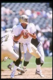 Quarterback Heath Shuler New Orleans Saints drops back to pass at - Old Photo