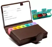 Pill Organizer 4 Times a Day 7-Day Pill Boxes and Organizer AM PM 28 Days BRN
