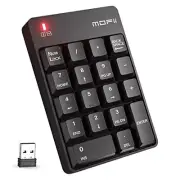 Wireless Number Pad - 2.4G Numeric Keypad Silent 19 Keys Wireless Black kaypad