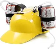 Creative Summer Lazy Drink Hat - Adjustable Beverage Drinking Cap, Fun for Parties and Games, Fits Standard Beverage Cans, 11x6.88 Inches