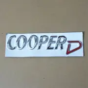 1x Chrome Silver COOPER Red D Metal Decal Emblem Badge Sticker Turbo ALL4 Diesel (for: Peugeot)