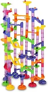DIY Marbles Run Roll 150Pcs Kids Marbles Race Track,Construction Building Blocks Toys Marble Run for Kids,Marbles Toy