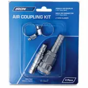 Ironair NITTO STYLE AIR COUPLER KIT SA4418S2 1/2" 4-Pieces Nickel Plated