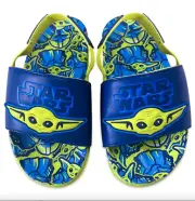 Disney Store Star Wars Mandalorian Grogu The Child Slides Sandals Toddler 7/8