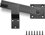 YuLuoXiang Heavy Duty 6" Barn Door Gate Flip Latch Lock, Study Metal Gate Latch for Outdoor Fence, Shed, Farm Gate, Sliding Barn Door, Provides Extra Security & Privacy, Easy Installation, Black