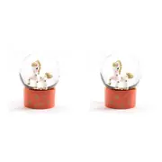 2x Djeco So Cute Mini Snow Globe Kids Bedroom Tabletop Decor 5.6cm Assorted 3y+