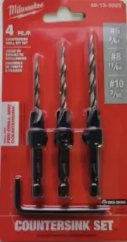 Milwaukee #6/#8/#10 Wood Countersink Set (3-Piece)