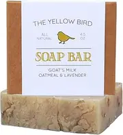 Lavender Goats Milk Soap Bar with Oats - Gentle Exfoliating Bath Soap. Moisturizing Dry Skin Face & Body Wash. Mild Natural and Organic Soap. Made in the USA