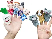Finger Puppets for Toddler - 8 Pieces Storytime Storytelling Finger Animal Puppets - Interactive Storytime Educational Prop for Role Playing Travel Entertainment