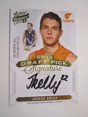 2014 Select AFL Honours Draft Pick Signature DPS2 Joshua Kelly (GWS)