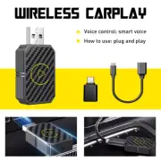 2 in 1 Android Auto Wireless Adapter Wireless CarPlay Adapter Plug Play Radio ED