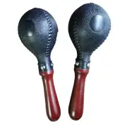 2PCS Tambourines for Adults Wooden Handle Rumba Shakers Musical Toy1689