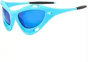 [YUANLUIGV] Futuristic Sunglasses for Women Men Y2K Wrap Around Fashion Sunglasses Tech Sense Cyberpunk Visor Shades