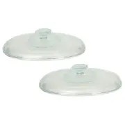 CorningWare F-12C 1.5qt Oval Glass Food Storage Replacement Lids (2-Pack)