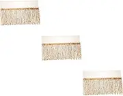 SEWACC 3pcs Fringe Tassel Trim for Skirt Decorative Tassel Accessory DIY Trim Latin Dance Skirt Sewing