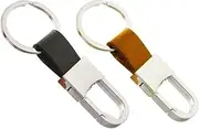 Car Key Ring Chain Keychain Keyholder Organizer for Men | Leather Key Chain | Creative Small Gifts | Luxury Valet Keychain | Quick Detach -2pack