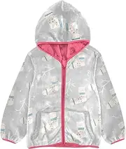 [Caihoyu] Girls Sherpa Lined Baby Zip Sweatshirt Children Coats For Toddler Girls