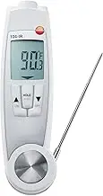 Testo 104-IR Infrared Thermometer Gun – Dual Temperature Gun for Surface and core temperatures – Waterproof Infrared Thermometer for up to 482 Degrees – HACCP Compliant