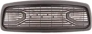 Radiator Trims Cover Racing Grill Grills Hood Mesh Front Grille Upper Bumper Grilles Modified Compatible For Dodge Ram 1500 2002-2005(Black No Lights)