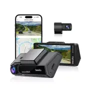 Dasaita 4K Dual Dash Cam with 4" LCD, 2160P Front & 1080P Rear Camera, IMX335...