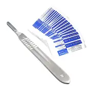 Scalpel Handle # 4 with 20 Pc 20# Blades Surgical Instruments Stainless Steel