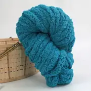 Peacock Blue Chenille Chunky Yarn 95 ft 31.7 yd