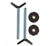 Baby Gate Guru Extra Long Stair Banister Adapter Y-Spindle Rods 10mm, 2 pack