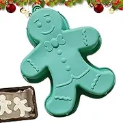 Gingerbread Silicone Cake Pan, Christmas Gingerbread Man Cake Pan | Silicone Christmas Gingerbread Man Baking Molds for Christmas Baking Cake, Cookie