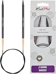 [KNITPRO] J'Adore Cubics Knit Pins - Circular Fixed Knitting Needles - 40cm x 6.00mm
