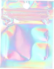 DECORNIJIA 100Pcs Resealable Plastic Jewelry Bags Stylish Zipper Sealed Pouches for Parties and Storage Design for Beads and Accessories