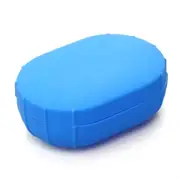 3PC Portable Bluetooth Headset Protective Storage Box for Xiaomi AirDots(Blue)