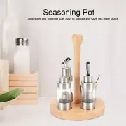 Wooden Creative Spice Jar Set Kitchen Pepper Pepper Jar Seasoning Bottle Rack