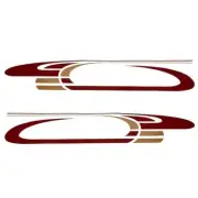 Rinker Boat Decal 218146 | Burgundy Gold 53 3/4 x 8 1/2 Inch (2 PC)