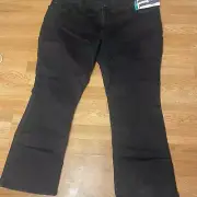 NWT Riders By Lee Black Bootcut Pants Five Pocket Design Size 26WM