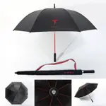 TESLA特斯拉汽車專用車標半自動電動雨傘超大雙人長柄傘