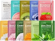 Face Sheet Mask Set, 11 Pack Assorted Fruit and Botanical Masks, Moisturising and Nourishing