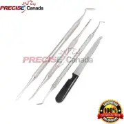 4Pcs Ingrown Toenail, Lifter + Nail File Surgical Pedicure Podiatry Tools