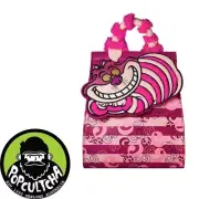 Alice in Wonderland - Cheshire Cat Monogram 9” Faux Leather Flap Mini Backpack
